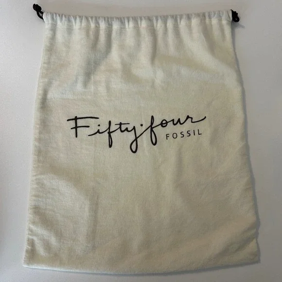 Vintage Fossil Fifty Four Brown Italian Leather & Tapestry Bag Artisan Boho - Picture 6 of 7